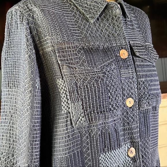 Johnny Was Thora Trapunto Embroidered Denim Jacket S - Picture 12 of 14